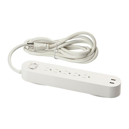 KOPPLA Extension cord, ungrounded white - IKEA