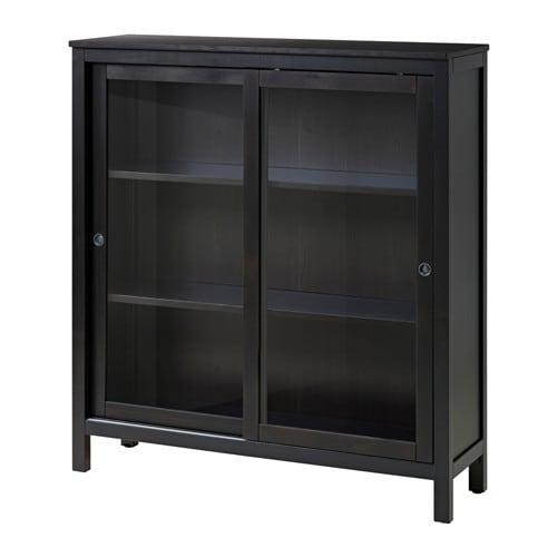 Hemnes 203 632 07 Glass Door Cabinet Black Brown By Ikea Of